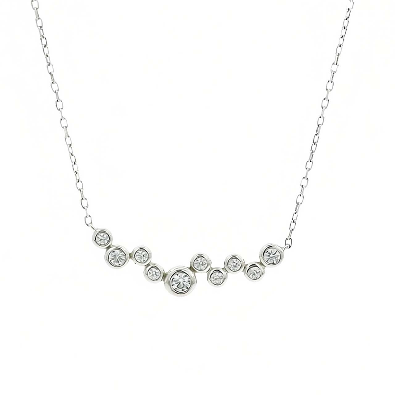 “Joyce” 925 sterling SILVER Mini Bubble Zirconia Necklace