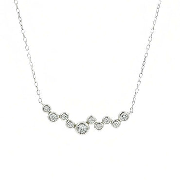 “Joyce” 925 sterling SILVER Mini Bubble Zirconia Necklace
