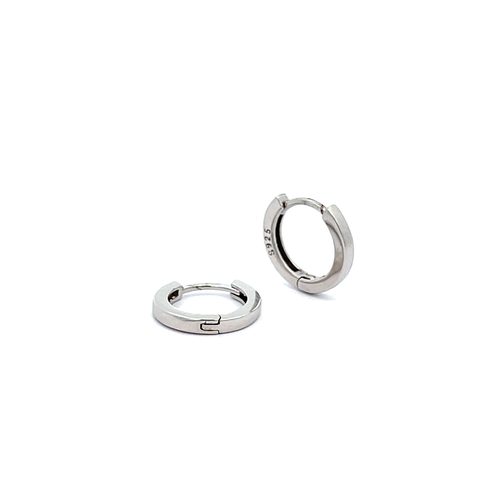 “Miki” Sterling Silver Huggie Earrings