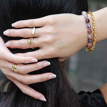 9K GOLD SNAKE DIAMOND RING