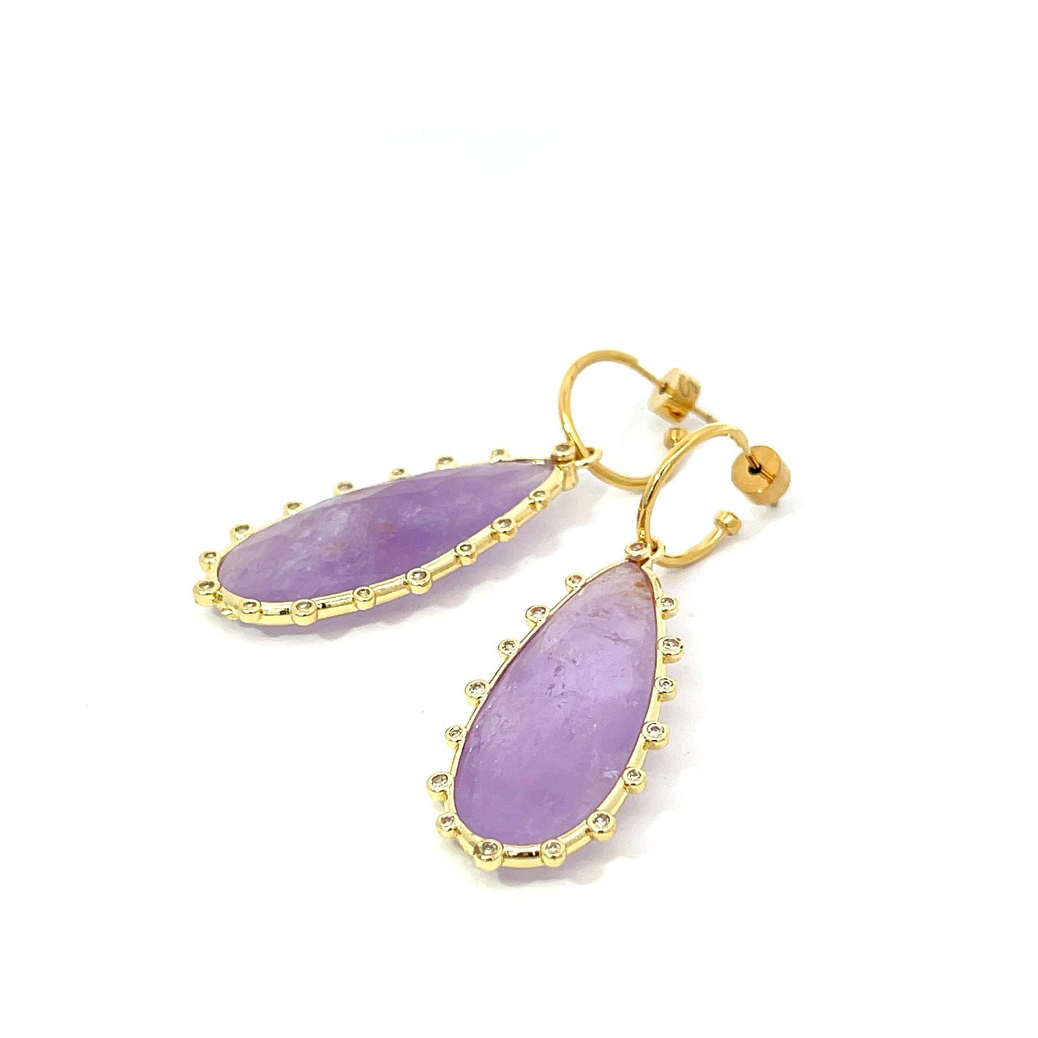 Discover Spiked Beauty: Amethyst Earrings Collection
