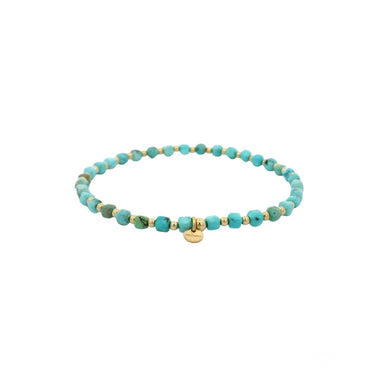“Jaeda” Squared Beads Turquoise Bracelet