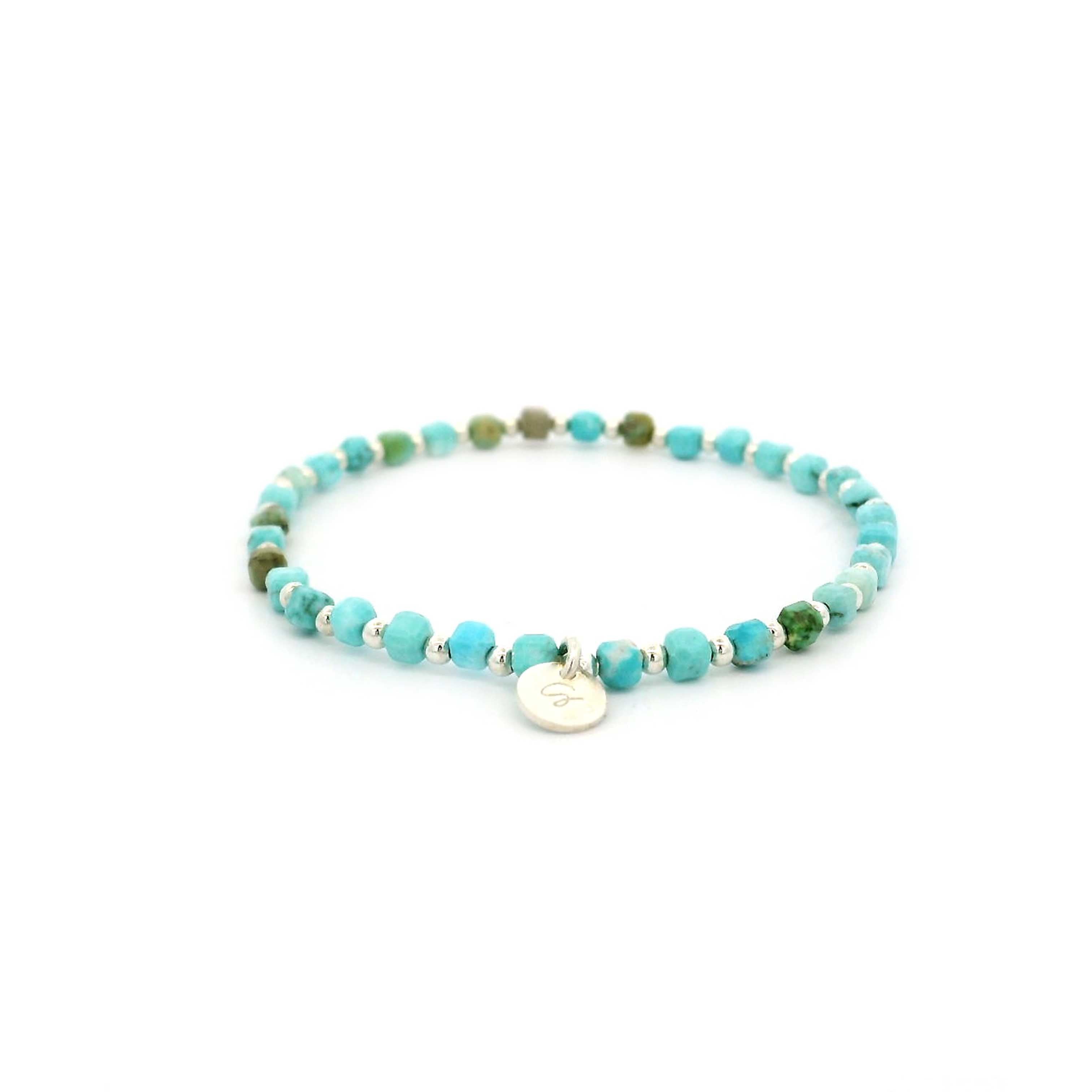 “Jaeda” Squared Beads Turquoise Bracelet