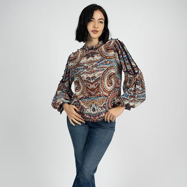 “TANGO” BOHO INSPIRED SILK BLOUSE