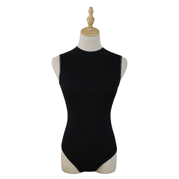 "Tonia" Knitted Bodysuit / Black