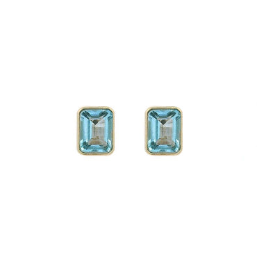 9K GOLD BLUE TOPAZ EARRINGS