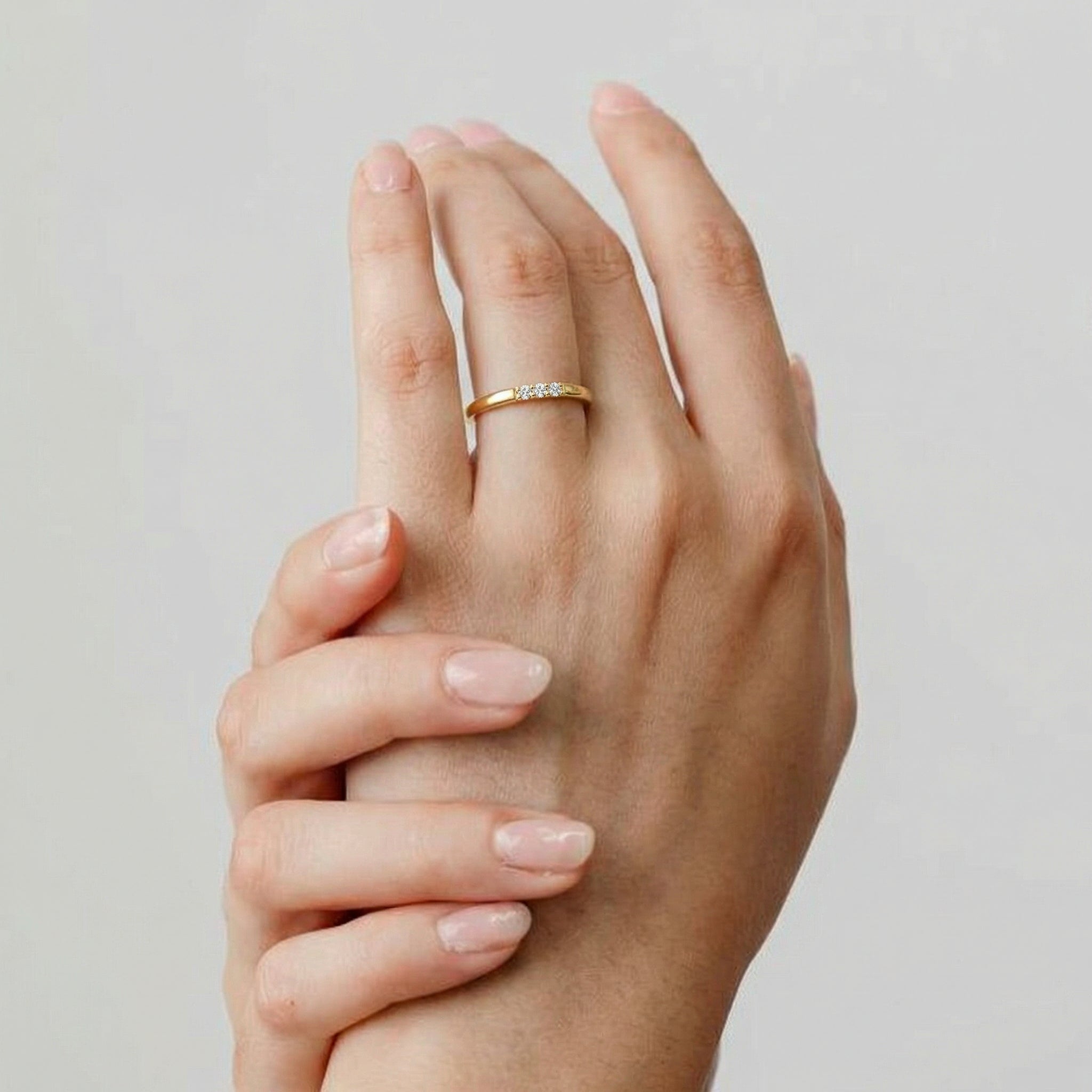 “Lori” 925 sterling SILVER 3 STONES RING