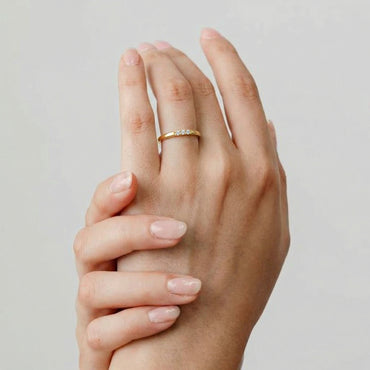 “Lori” 925 sterling SILVER 3 STONES RING