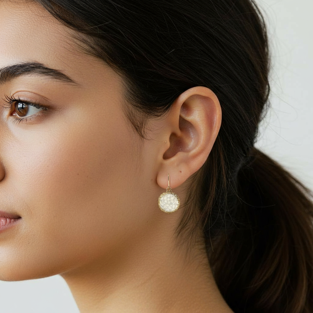 "Nati" Opal Net Earrings