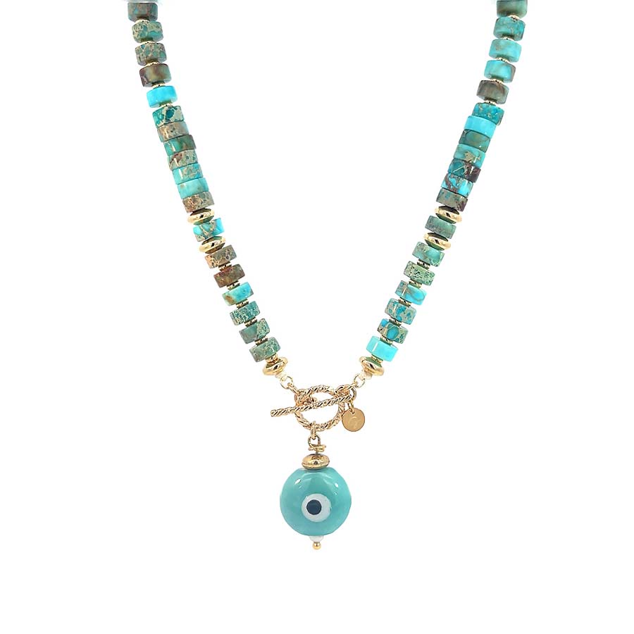 “Caumasee” Turquoise Gemstone Necklace