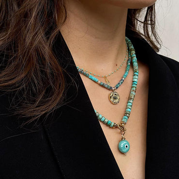 “Caumasee” Turquoise Gemstone Necklace