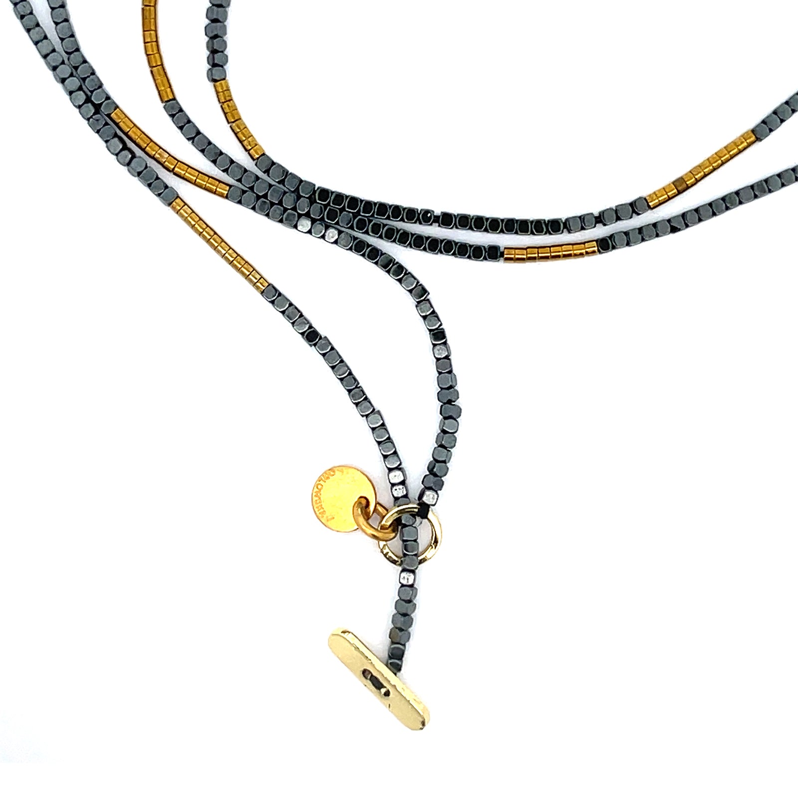 Discover Gosia Orlowska's Hematite Long Necklace