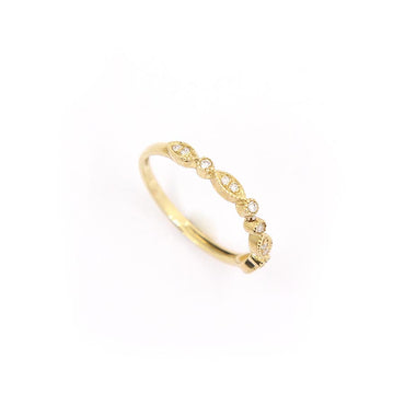 9K GOLD ROXANNE DIAMOND RING