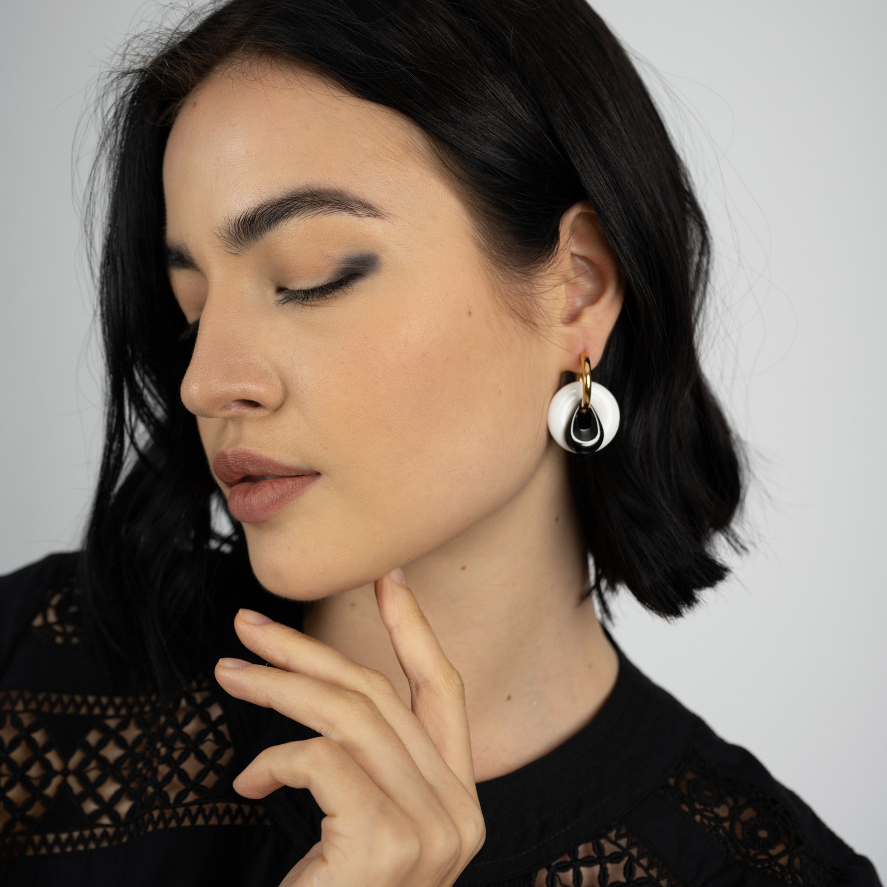 Shop Howlite & Hematite Earrings by Gosia Orlowska