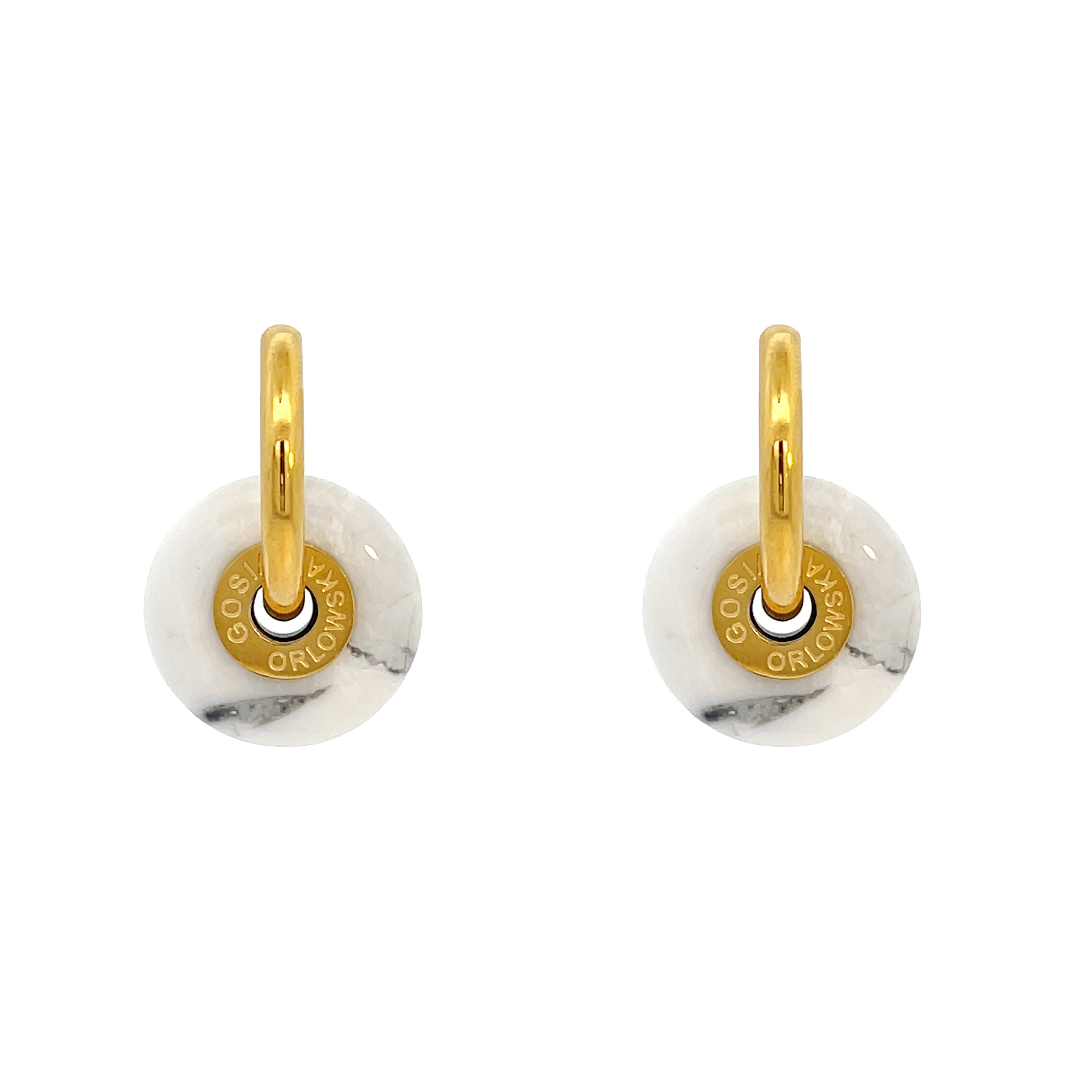 Handcrafted Ciambella 2 Stones Earrings by Gosia Orlowska