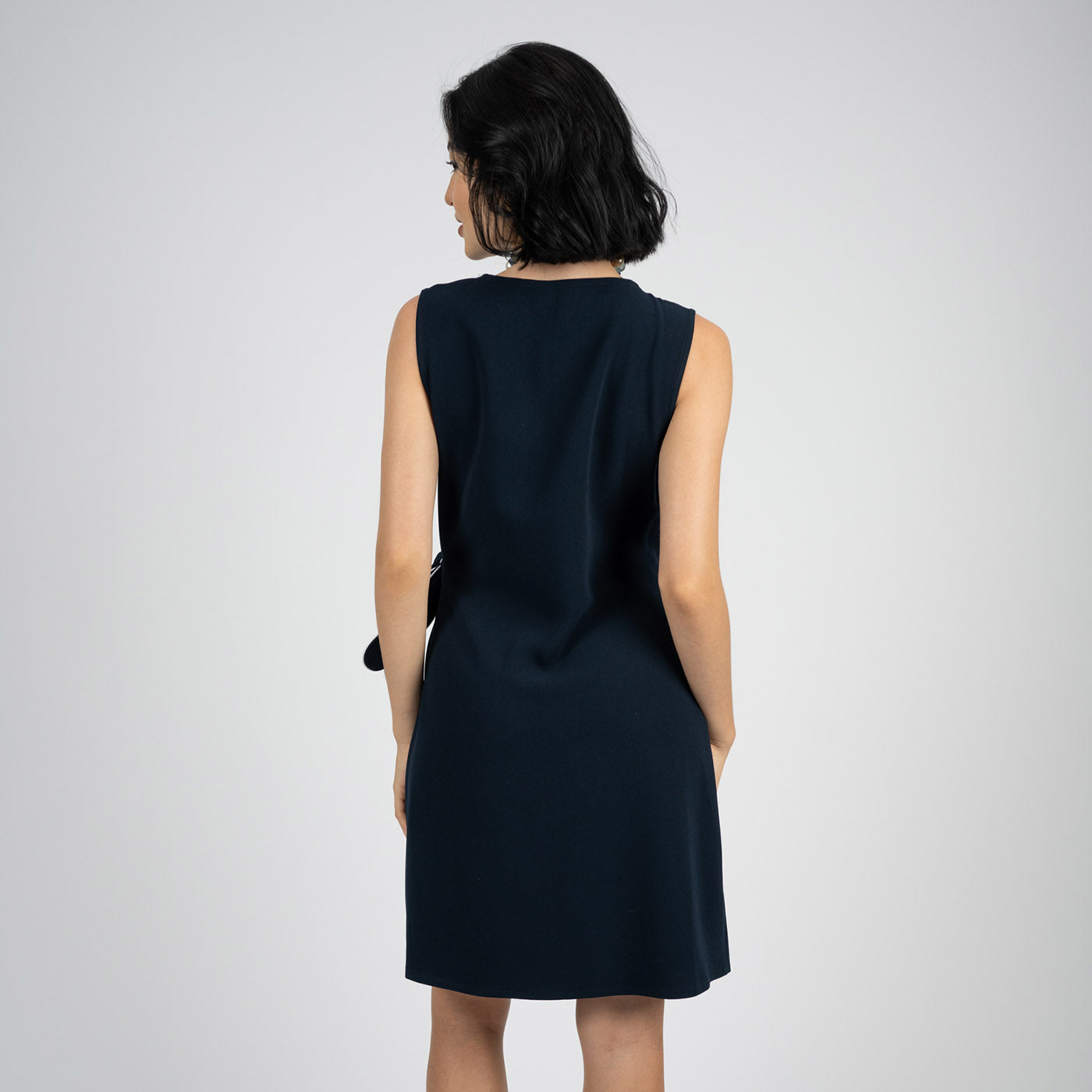 Lauren Wrap Dress: Acetate Sleeveless Styling