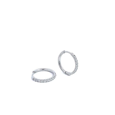 “Zita” Zirconia Stainless Steel Hoop Earrings