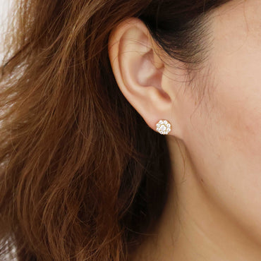 “Astra” Starry Zirconia Gold Vermeil Stud Earrings