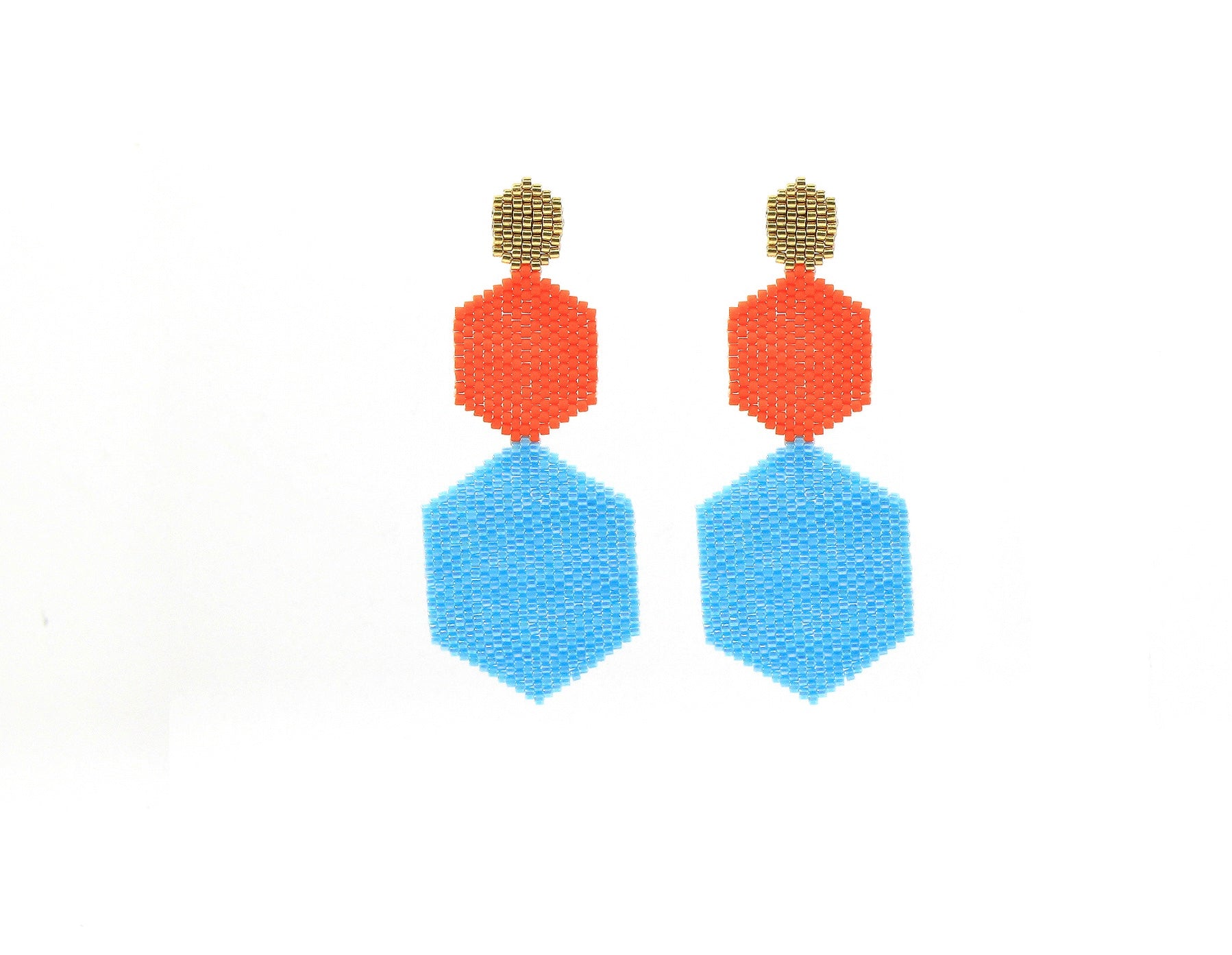 Buy Women's Hexagon Beaded Earrings |Gosia Orlowska