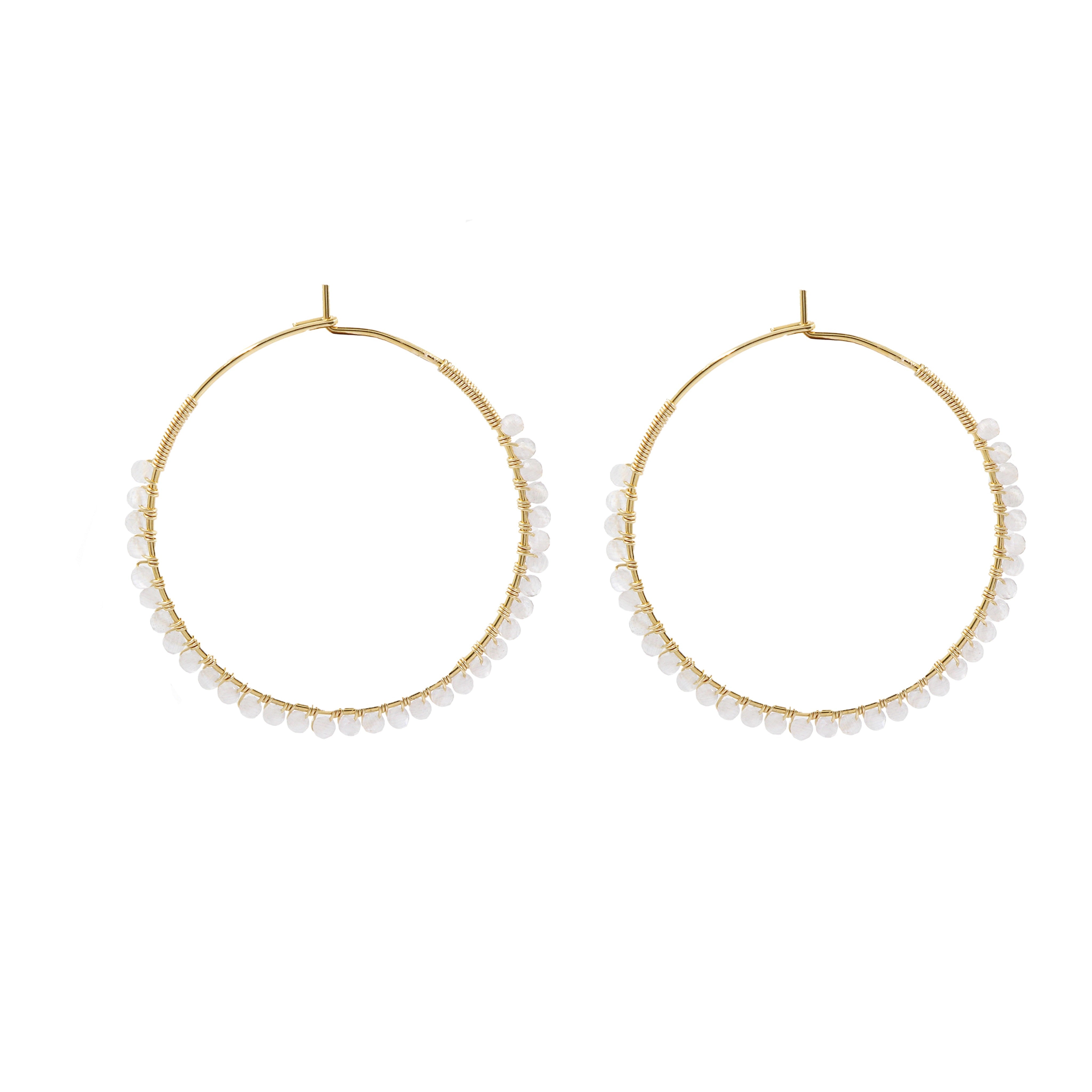 CHIYO BEADED HOOP EARRINGS 35mm