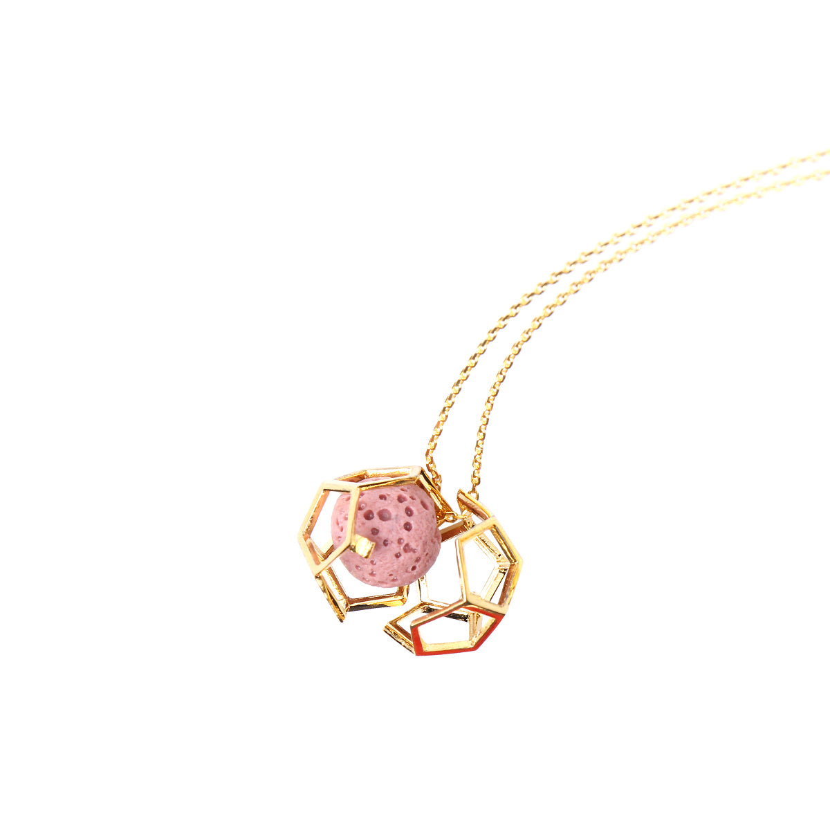 "AMELIA" SPACE ELEMENT(DODECAHEDRON) DIFFUSER NECKLACE
