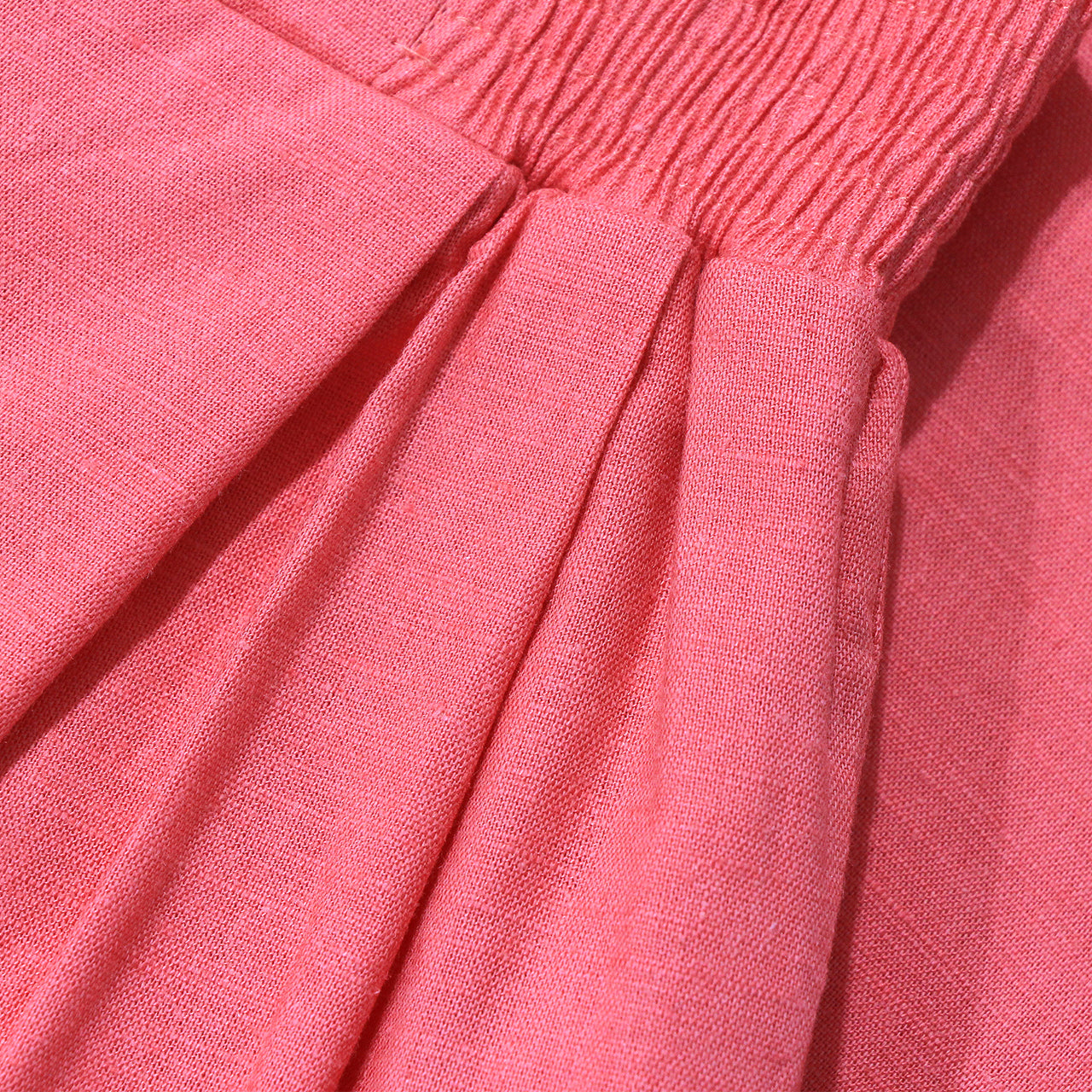 Trendy Light Carmine Pink NOAH Linen Pants