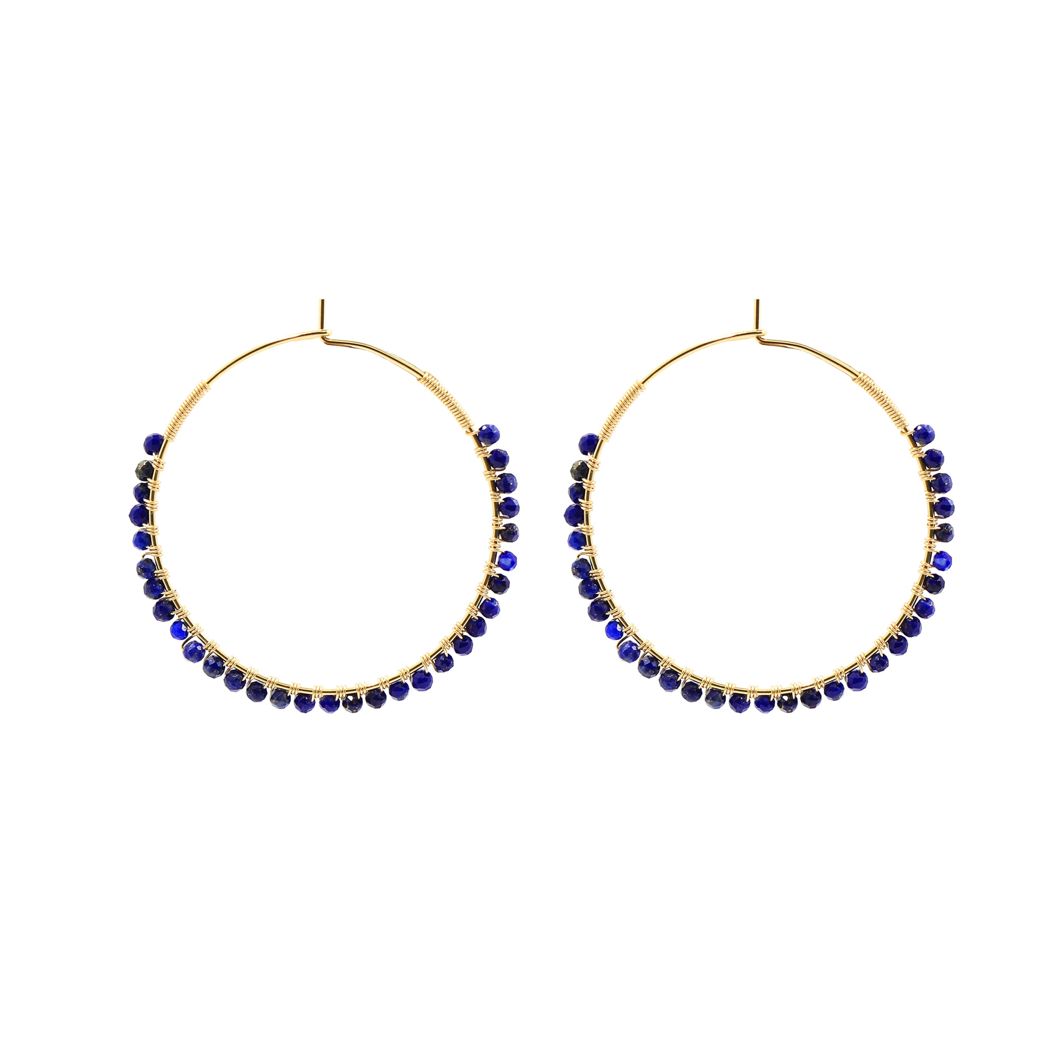 CHIYO BEADED HOOP EARRINGS 35mm