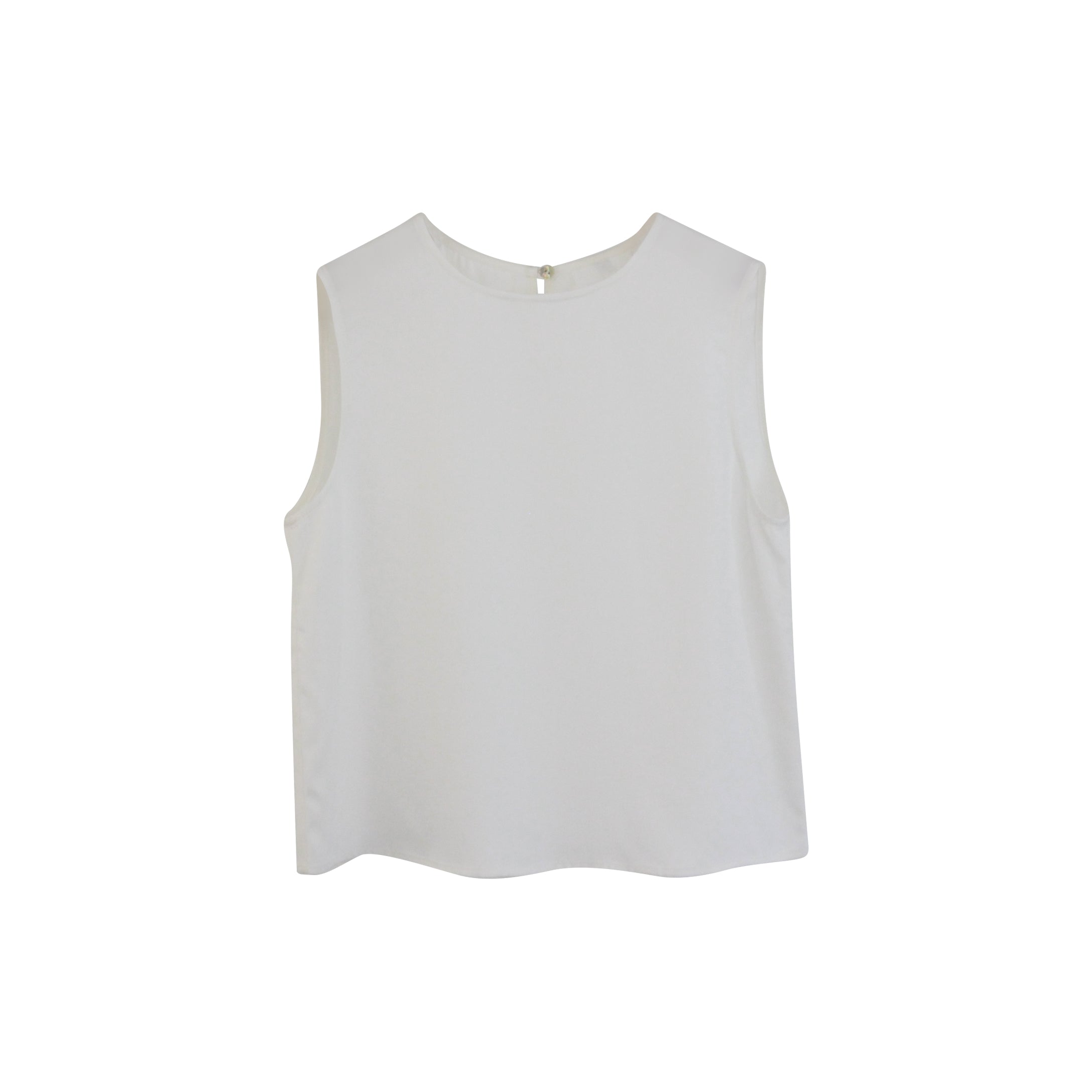 “Corey” Mix Cotton Silk Basic Crop Top - White