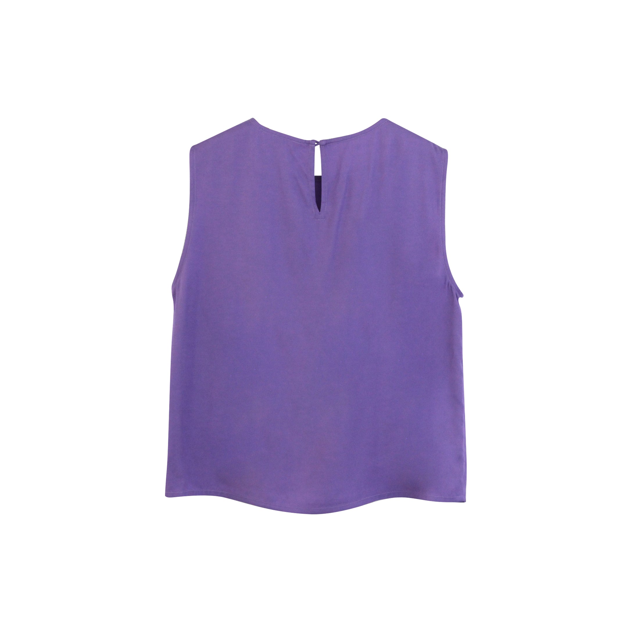 “Corey” Mix Cotton Silk Basic Crop Top - Purple