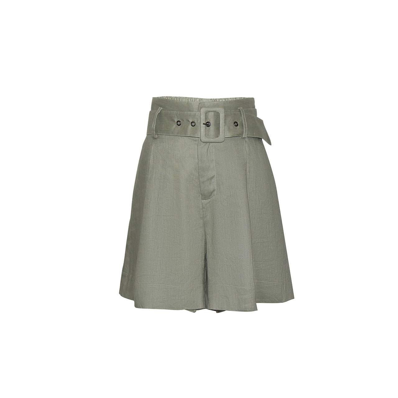 Shop NOVA Linen Shorts in Sage Green