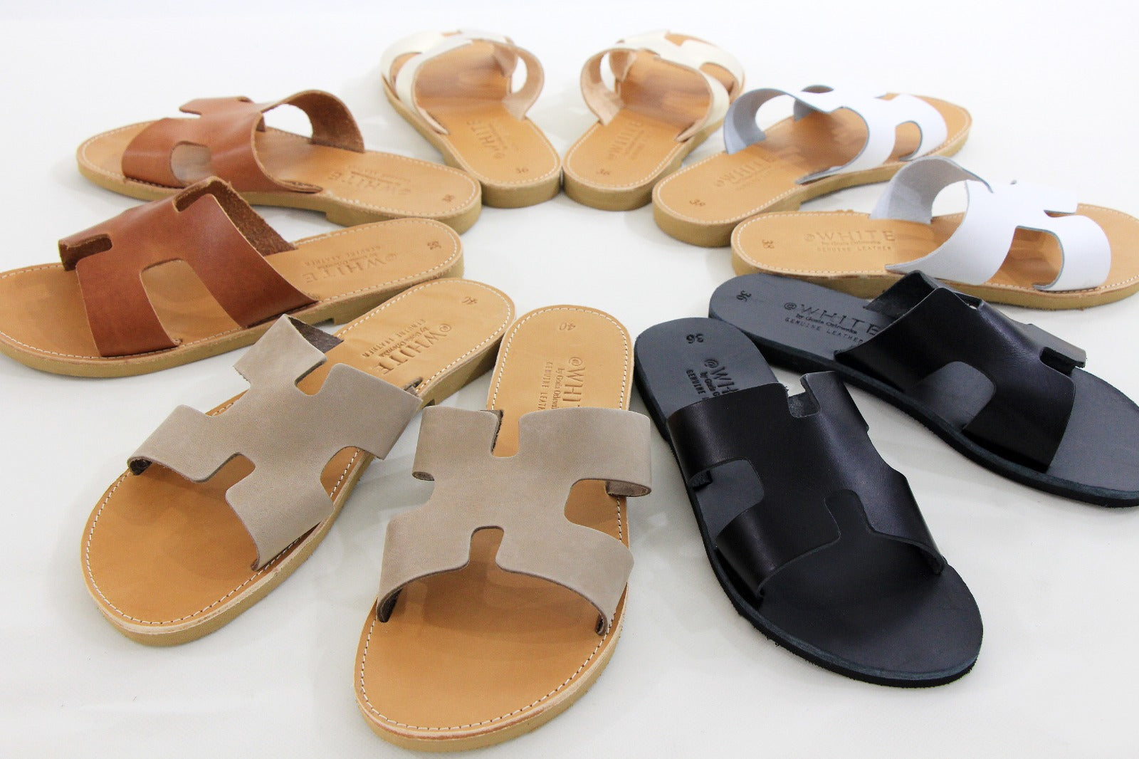 @WHITE / Roma leather sandals