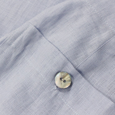 Discover SOFIA Linen Pants in Baby Blue - Gosia Orlowska