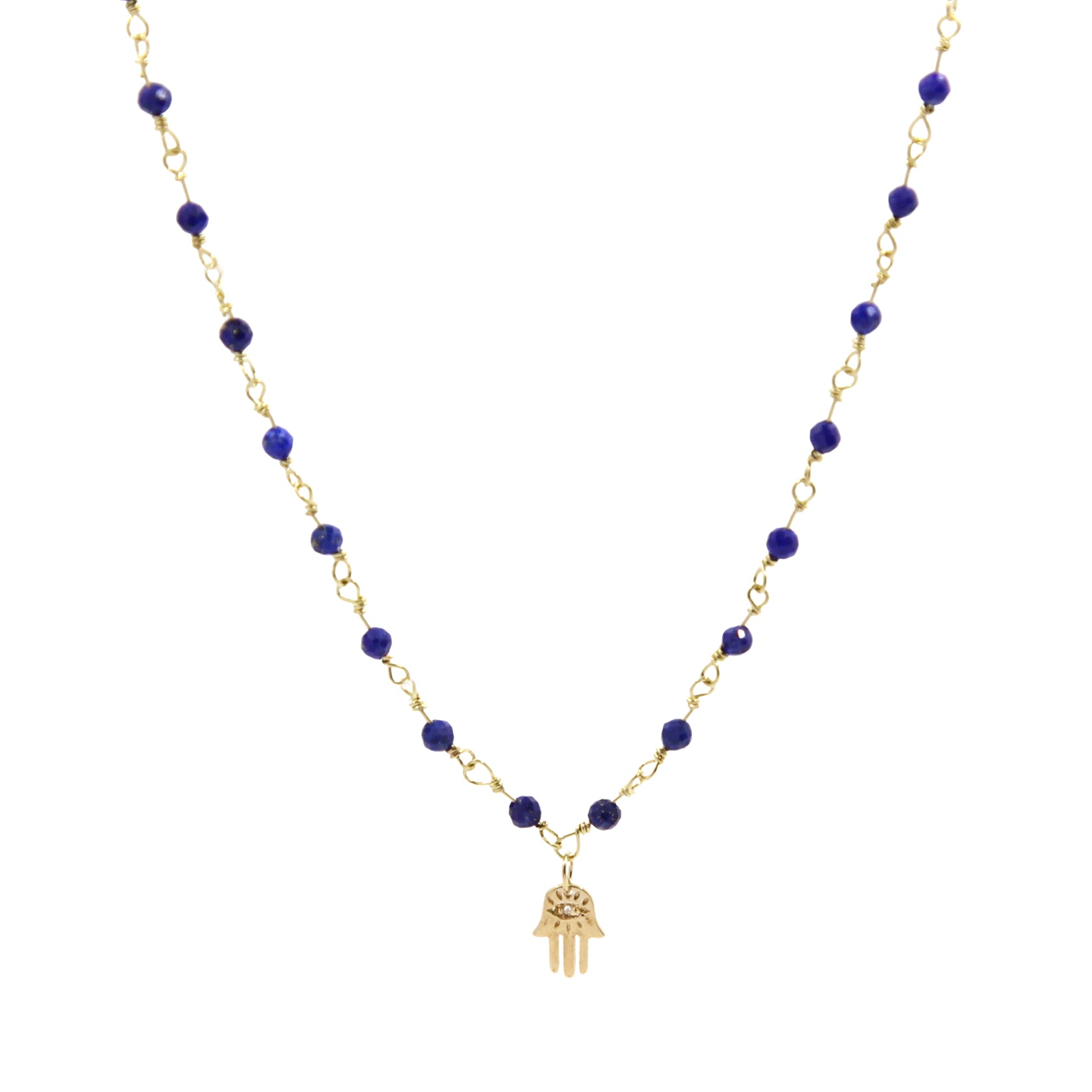 Discover Luxe Gold "NEA" Lapis Lazuli Necklace