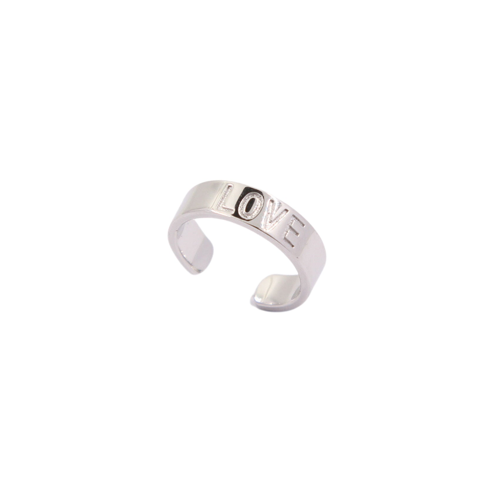 “LOVE” Sterling Silver Adjustable (TOE) RING/EAR CUFF