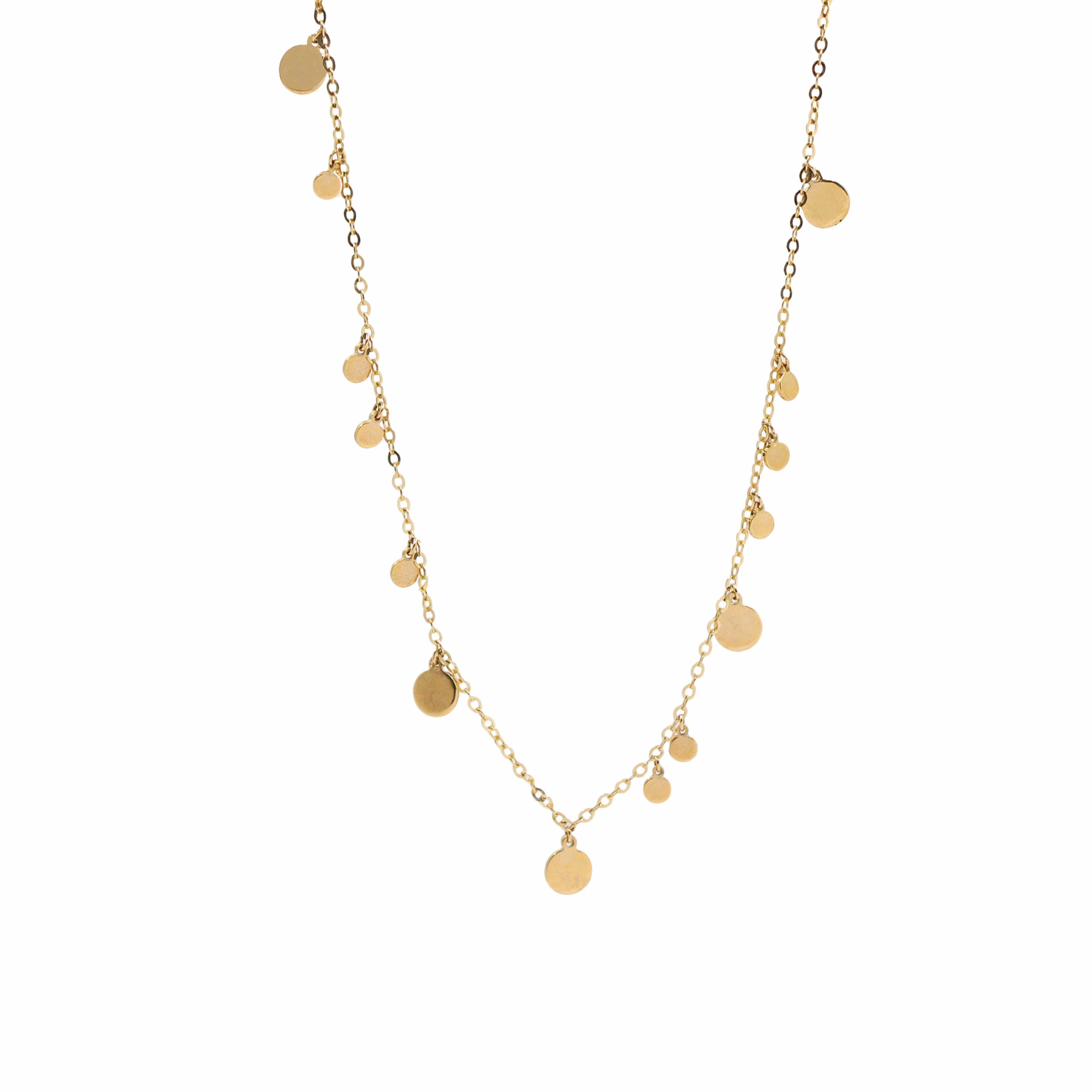 9K gold "LYA" Multi Circles Necklace Sale