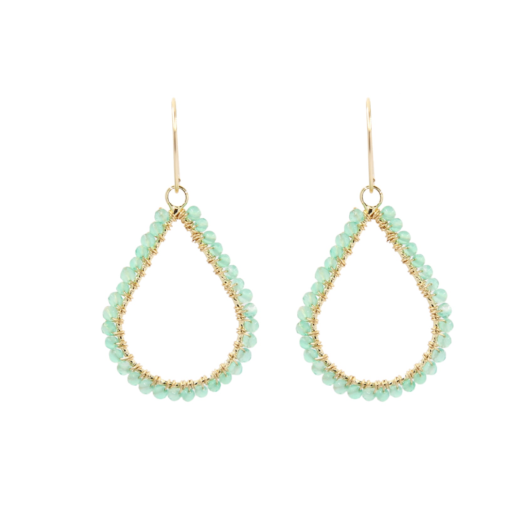 "Chiyo" Beaded Drop Earrings 28 mm