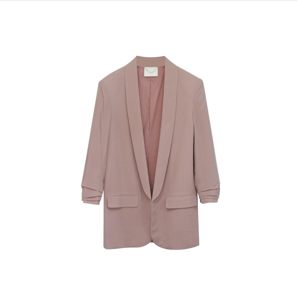 “ Luca “ Silk Blazer - Dusty Pink