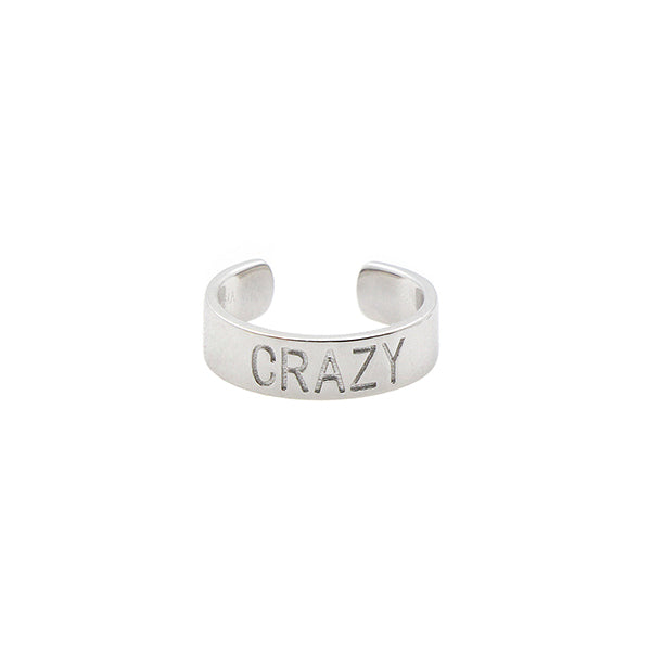 “CRAZY” Sterling Silver Adjustable (TOE) RING/EAR CUFF